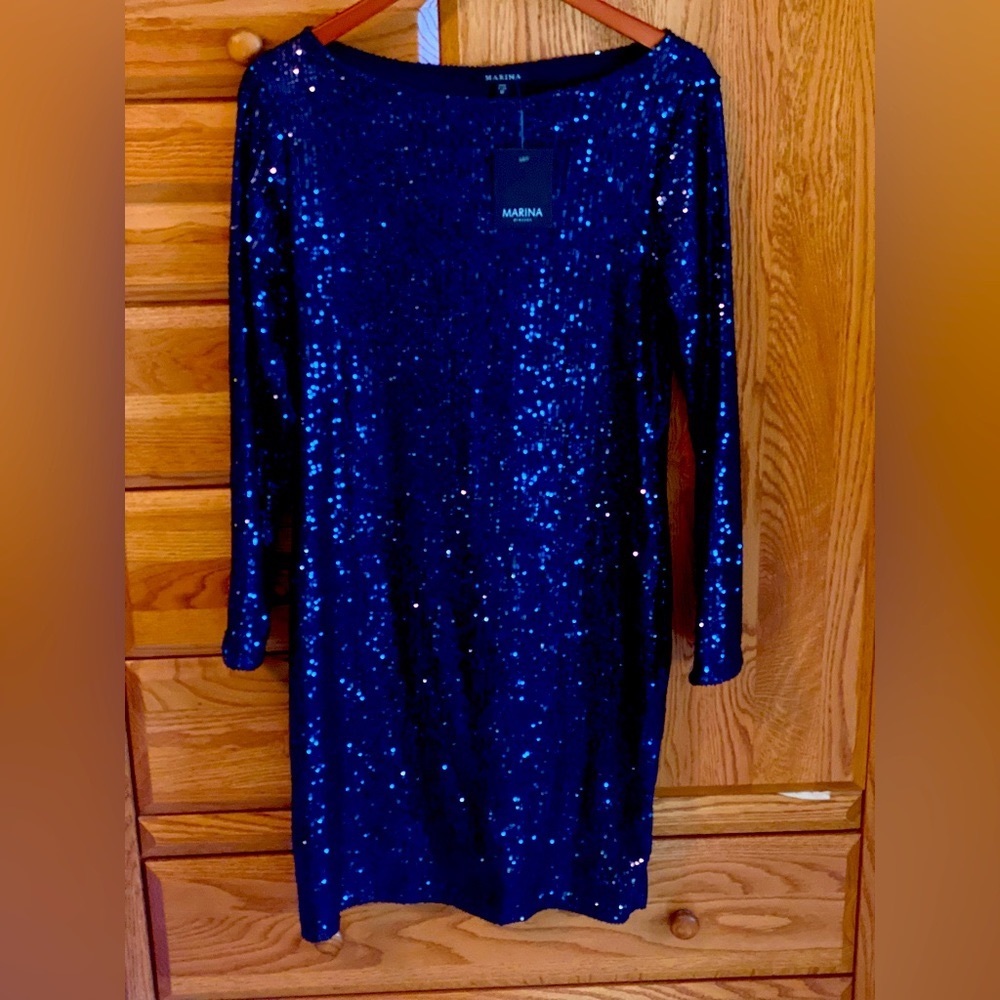 NWT Beautiful Marina Sequin Dress